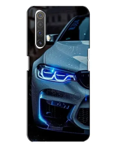 Чехол для Realme X3 с картинкой «Взгляд BMW с синими фарами»