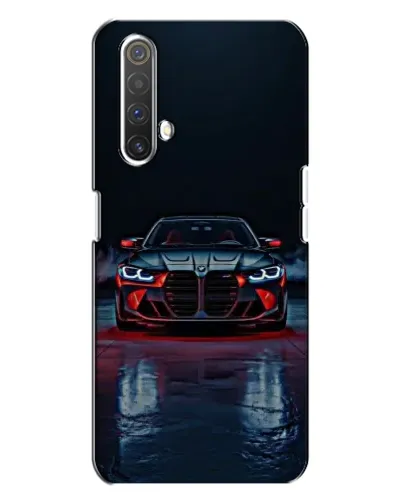 Чехол для Realme X3 с картинкой «BMW на мокрой дороге»