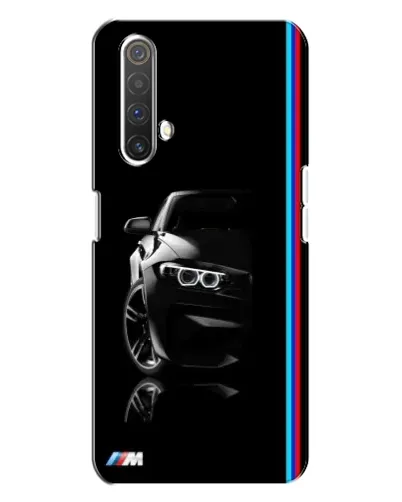 Чехол для Realme X3 с картинкой «Силуэт BMW в темноте»