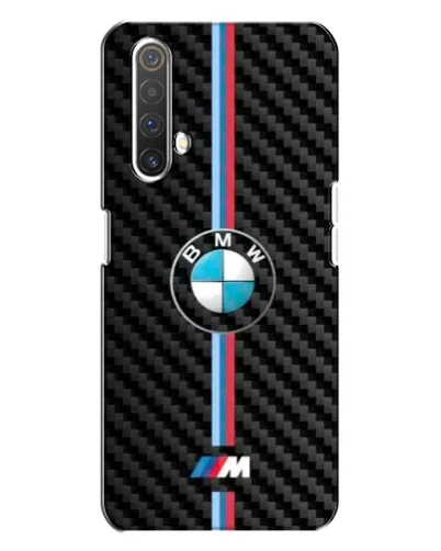 Чехол для Realme X3 с картинкой «Эмблема BMW и карбон»