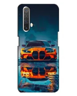Чохол для Realme X3 з картинкою «BMW — золота емблема»