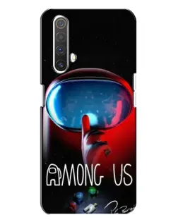 Чехол для Realme X3 с картинкой «Красный импостер — макро»