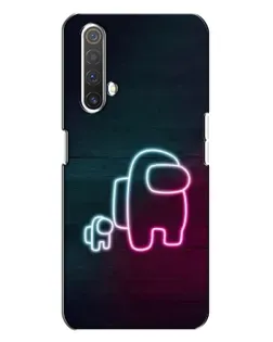 Чехол для Realme X3 с картинкой «Among Us неон-арт»