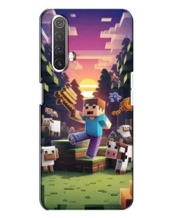 Чехол для Realme X3 с картинкой «Стив на ферме»