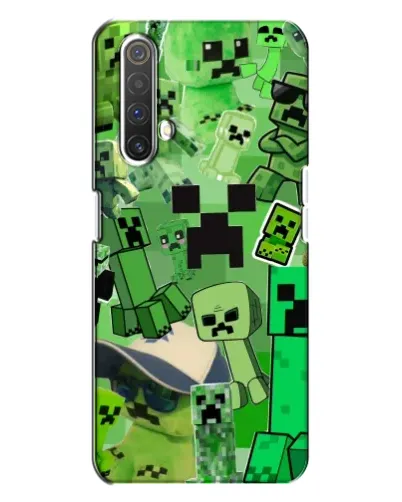 Чехол для Realme X3 с картинкой «Криперы Minecraft»