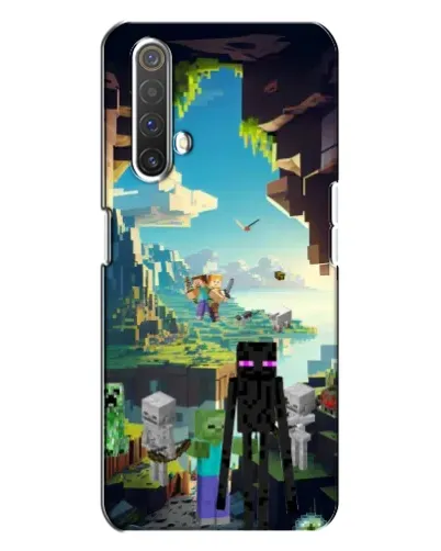 Чехол для Realme X3 с картинкой «Эндермен в лесу»