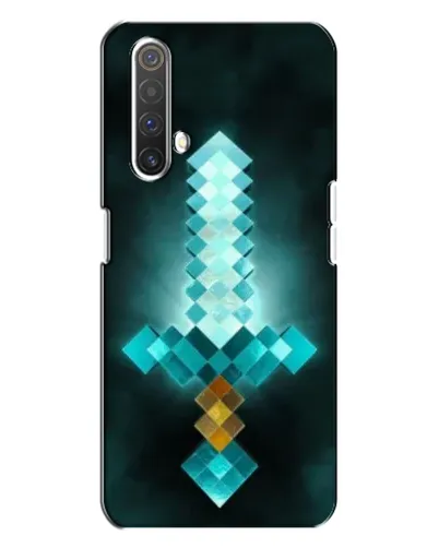 Чехол для Realme X3 с картинкой «Алмазный меч неон»