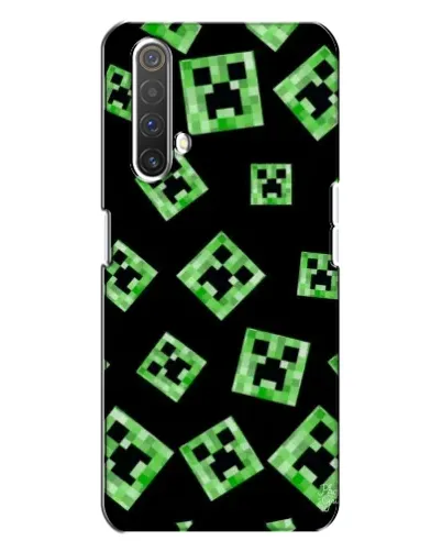 Чехол для Realme X3 с картинкой «Паттерн с криперами»