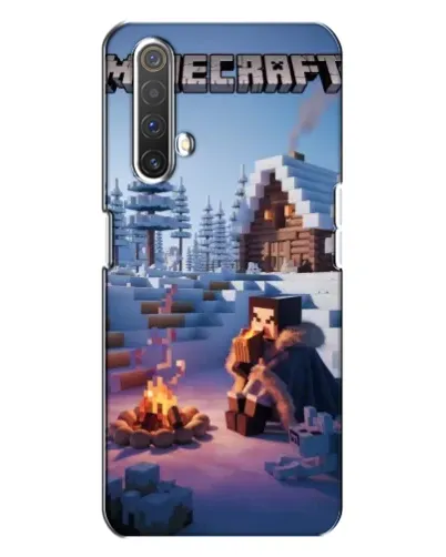 Чехол для Realme X3 с картинкой «Зимний Minecraft»