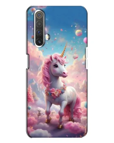 Чехол для Realme X3 с картинкой «Единорог среди облаков»