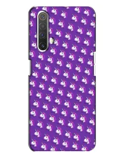 Чехол для Realme X3 с картинкой «Единороги на фиолетовом»