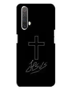 Чехол для Realme X3 с картинкой «Графический крест Jesus» Чехол для Realme X3 с картинкой «Графический крест Jesus»