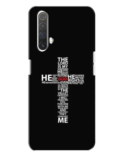 Чехол для Realme X3 с картинкой «Текстовый крест» Чехол для Realme X3 с картинкой «Текстовый крест»