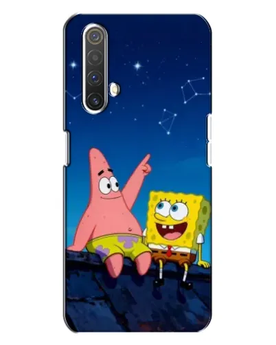 Чехол для Realme X3 с картинкой «Губка Боб и Патрик ночью»