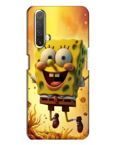 Чехол для Realme X3 с картинкой «Губка Боб прыгает»