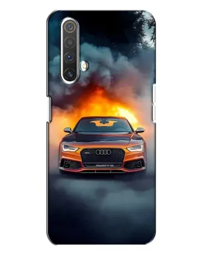 Чехол для Realme X3 с картинкой «Audi в огненном дыму» Чехол для Realme X3 с картинкой «Audi в огненном дыму»