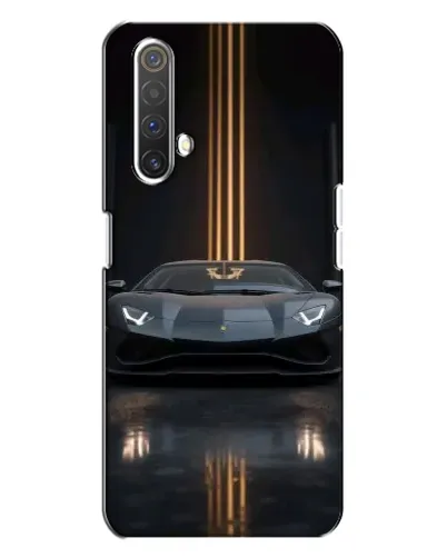 Чехол для Realme X3 с картинкой «Lamborghini золотые линии»