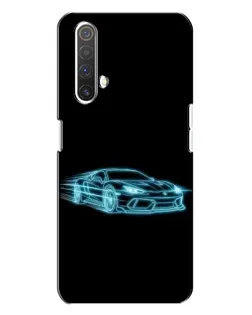 Чохол для Realme X3 з картинкою «Неоновий контур Lamborghini»