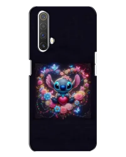 Чехол для Realme X3 с картинкой «Stitch в цветах»