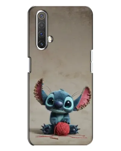 Чехол для Realme X3 с картинкой «Стич на коричневом фоне»