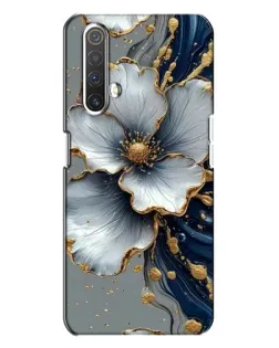 Чехол для Realme X3 с картинкой «Белый цветок и золотой флюид» Чехол для Realme X3 с картинкой «Белый цветок и золотой флюид»
