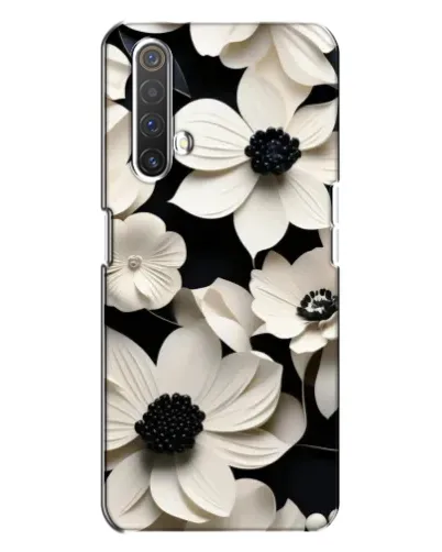 Чехол для Realme X3 с картинкой «Объемные белые цветы»