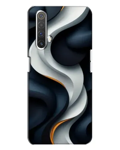 Чехол для Realme X3 с картинкой «Объемные черно-белые ленты» Чехол для Realme X3 с картинкой «Объемные черно-белые ленты»