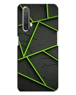 Чехол для Realme X3 с картинкой «Зеленые геометрические линии» Чехол для Realme X3 с картинкой «Зеленые геометрические линии»
