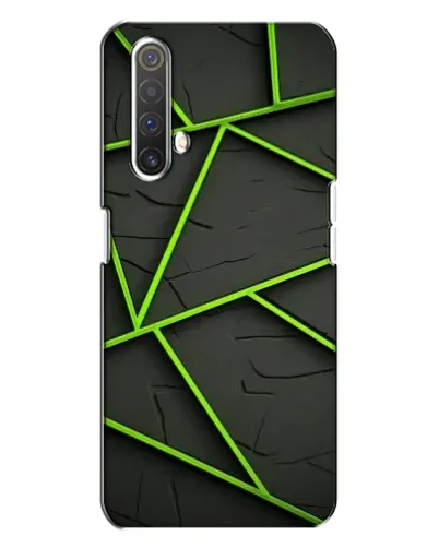 Чехол для Realme X3 с картинкой «Зеленые геометрические линии» Чехол для Realme X3 с картинкой «Зеленые геометрические линии»