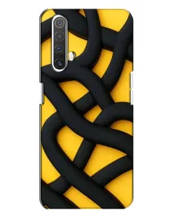Чехол для Realme X3 с картинкой «Черное желтое переплетение» Чехол для Realme X3 с картинкой «Черное желтое переплетение»