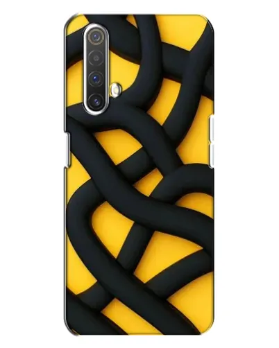 Чехол для Realme X3 с картинкой «Черное желтое переплетение» Чехол для Realme X3 с картинкой «Черное желтое переплетение»