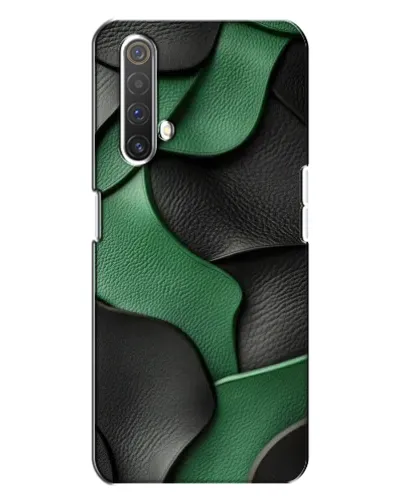 Чехол для Realme X3 с картинкой «Зеленые кожаные волны» Чехол для Realme X3 с картинкой «Зеленые кожаные волны»