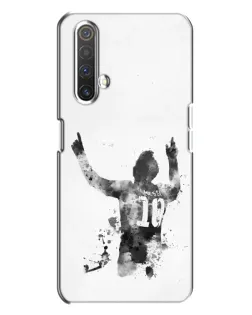 Чехол для Realme X3 с картинкой «Черно-белый силуэт Месси» Чехол для Realme X3 с картинкой «Черно-белый силуэт Месси»