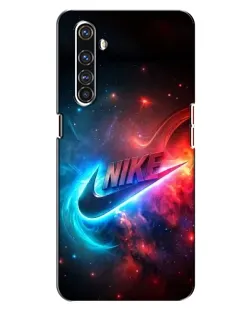 Чехол для Realme X50 Pro с картинкой «Огненный логотип Nike»