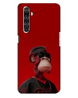 Чехол для Realme X50 Pro с картинкой «Bored Ape в красном»