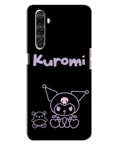 Чехол для Realme X50 Pro с картинкой «Kuromi — черный минимализм»