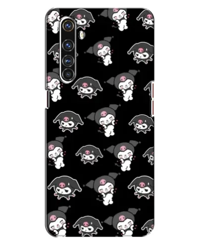 Чехол для Realme X50 Pro с картинкой «Черный паттерн Kuromi»