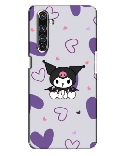 Чехол для Realme X50 Pro с картинкой «Kuromi и лавандовые сердца»