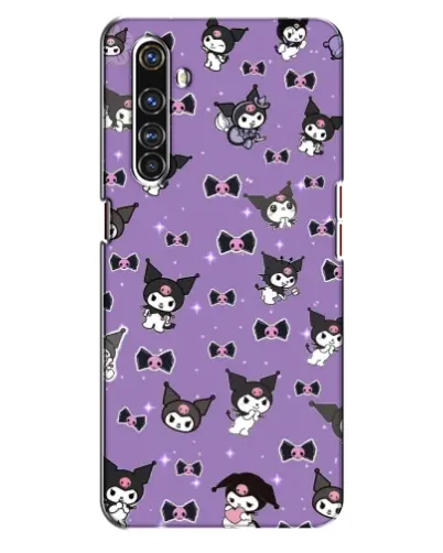 Чехол для Realme X50 Pro с картинкой «Kuromi — паттерн»