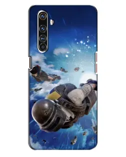 Чехол для Realme X50 Pro с картинкой «Десант PUBG — прыжок»