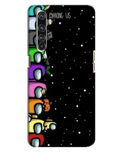 Чехол для Realme X50 Pro с картинкой «Команда Among Us»