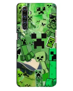 Чехол для Realme X50 Pro с картинкой «Криперы Minecraft»