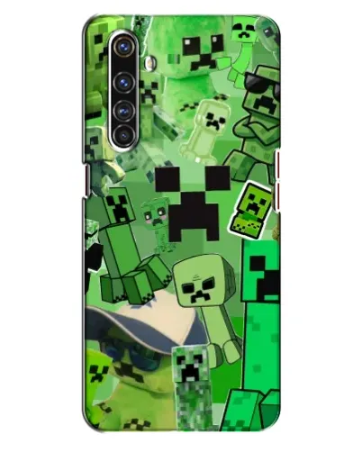 Чехол для Realme X50 Pro с картинкой «Криперы Minecraft»