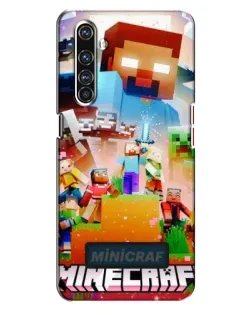 Чехол для Realme X50 Pro с картинкой «Minecraft герои игры»