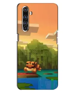 Чохол для Realme X50 Pro з картинкою «Майнкрафт захід сонця»