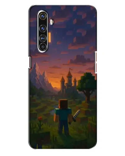 Чехол для Realme X50 Pro с картинкой «Стив у башни»