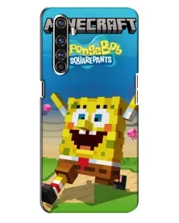 Чохол для Realme X50 Pro з картинкою «Губка Боб Minecraft»