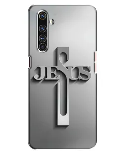 Чехол для Realme X50 Pro с картинкой «Металлический крест Jesus»
