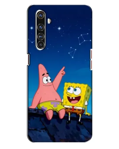 Чехол для Realme X50 Pro с картинкой «Губка Боб и Патрик ночью»