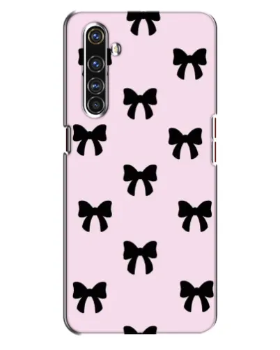 Чехол для Realme X50 Pro с картинкой «Черные банты Coquette»